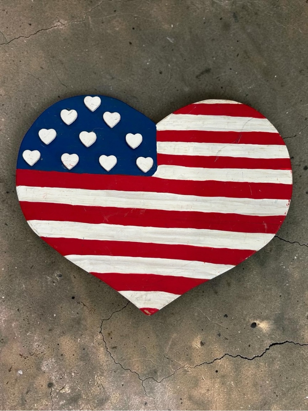 Patriotic Heart Wall Accent - Red, White & Blue